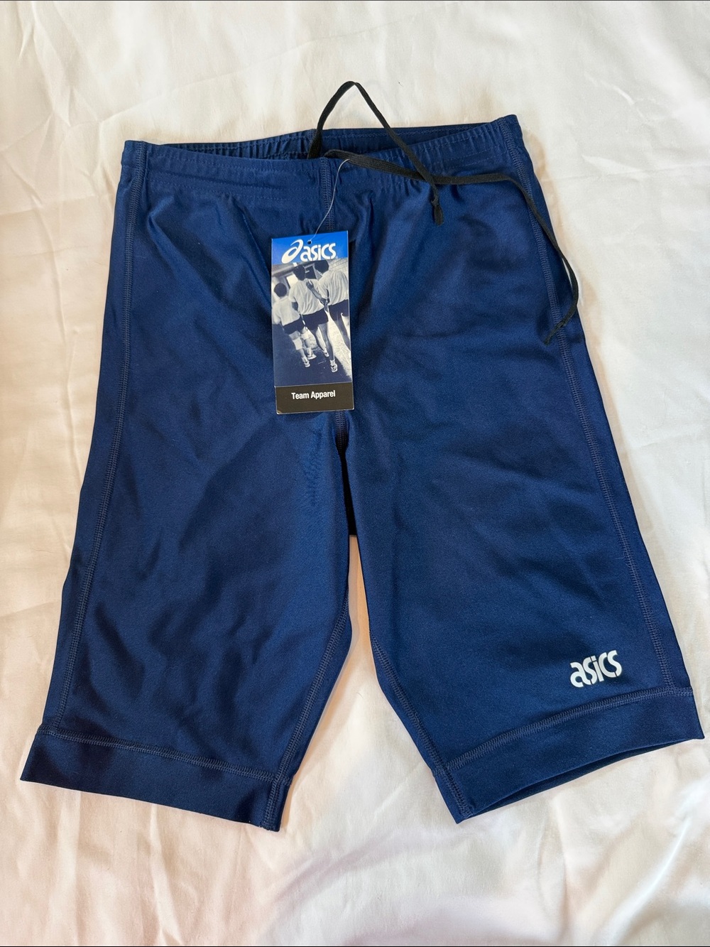 Asics Deep Blue Men's Athletic Power Shorts with Drawstring